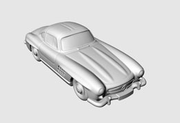 Bild: Darstellung eines Autos nach dem 3D Scannen 